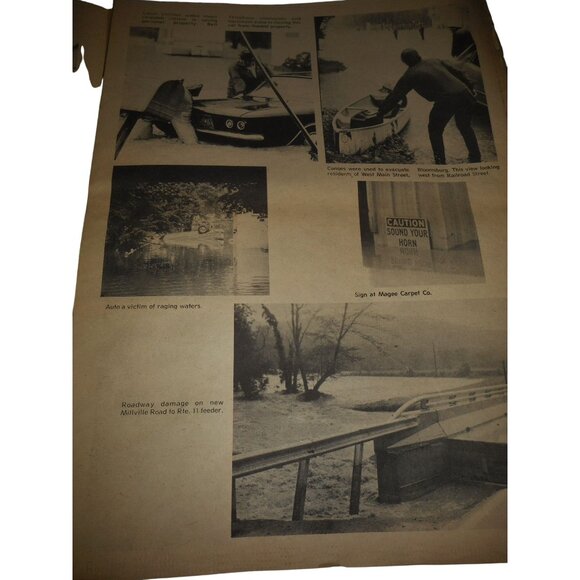 Hurricane Agnes Bloomsburg Morning Press Pennsylvania Newspaper Flood of 1972 - Picture 9 of 9